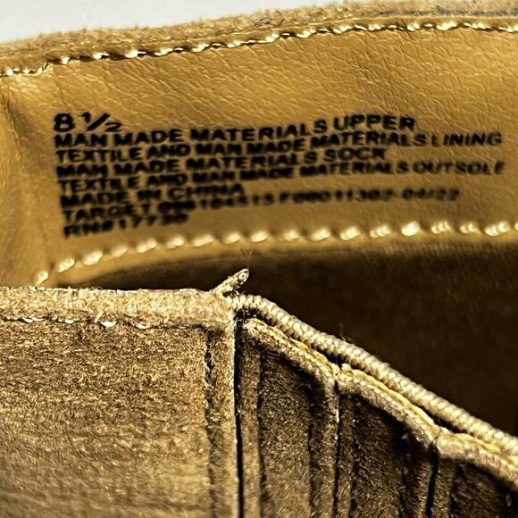 Universal Thread Women's Western Boots Tan Brown Faux Suede Leather Size 8.5 - Picture 4 of 16